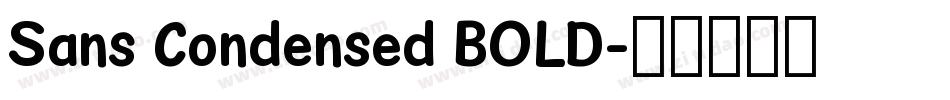 Sans Condensed BOLD字体转换